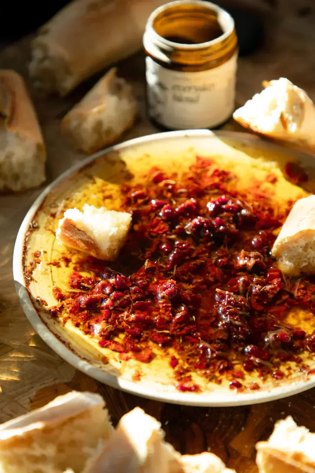 Sun-Dried Tomato and Garlic Bread Dipping Oil