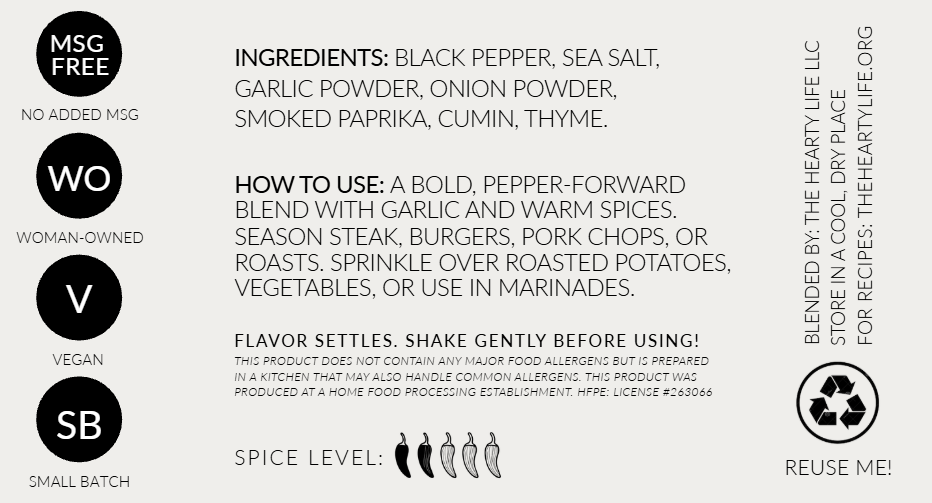 Chop House Blend Spice Jar