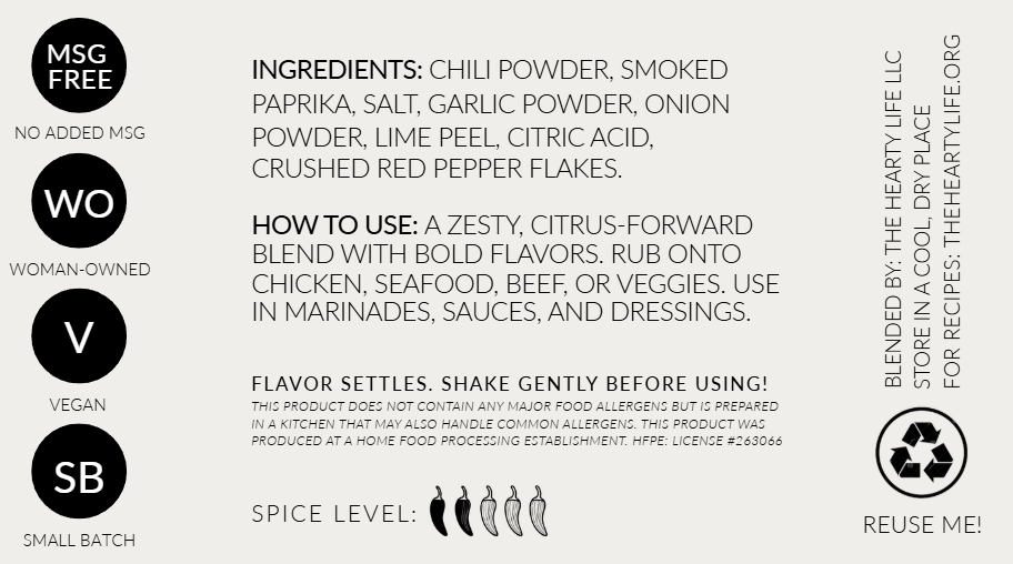 Chile Lime Blend Spice Jar